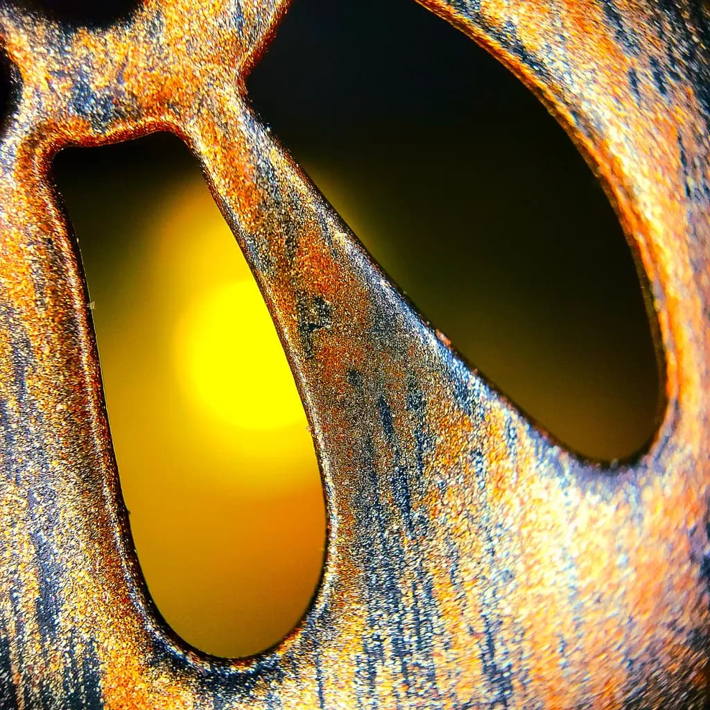 Illuminated Shadows: A Dance of Metallic Textures and Light