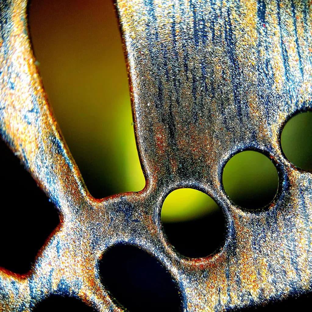Whispers of Metal: An Abstract Exploration of Texture and Light