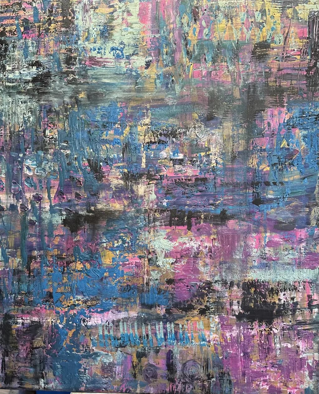 Vibrant Chaos: An Abstract Journey Through Color and Texture