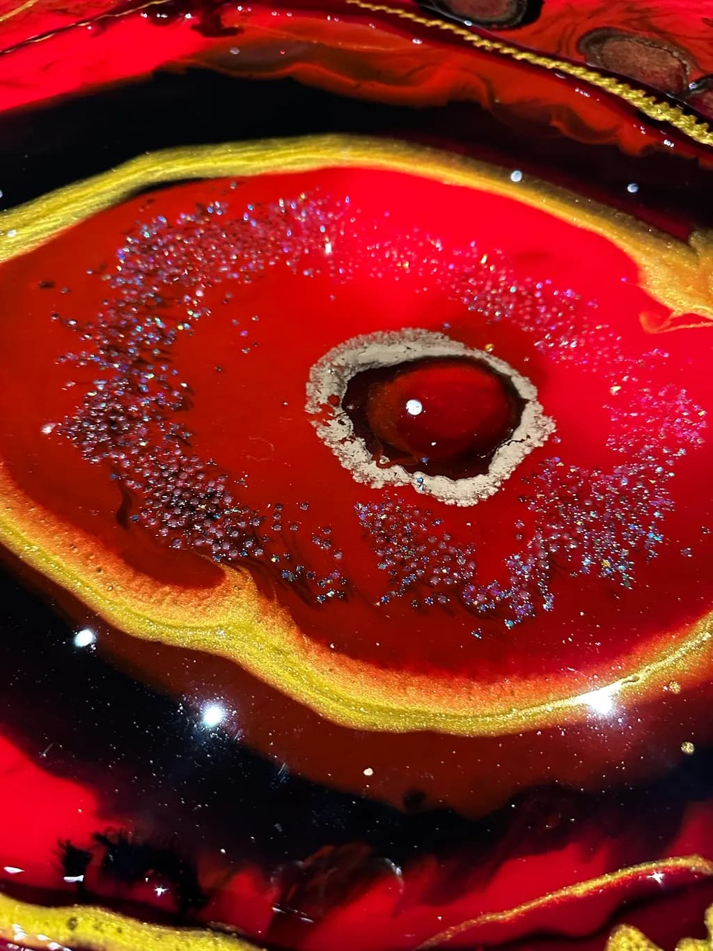 Crimson Cosmos: A Journey Through Vibrant Depths and Textures