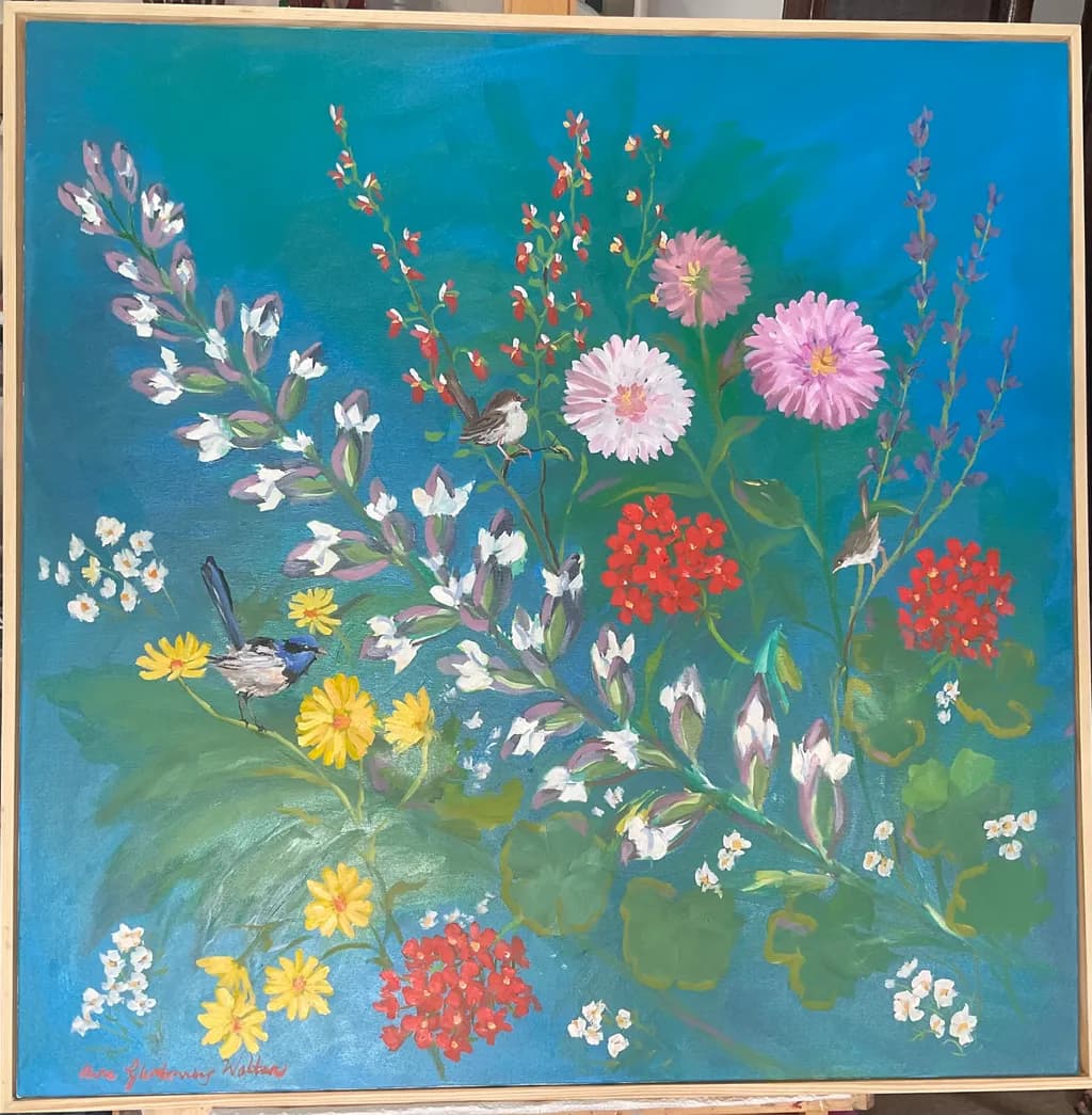 Whispers of Nature: A Vibrant Symphony of Birds and Blooms