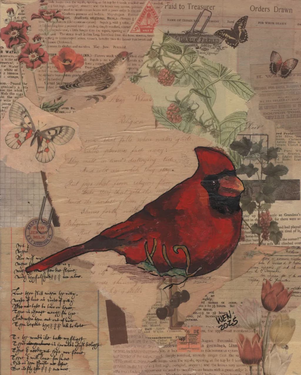 Whispers of Nature: A Cardinal's Journey Through Time and Memory
