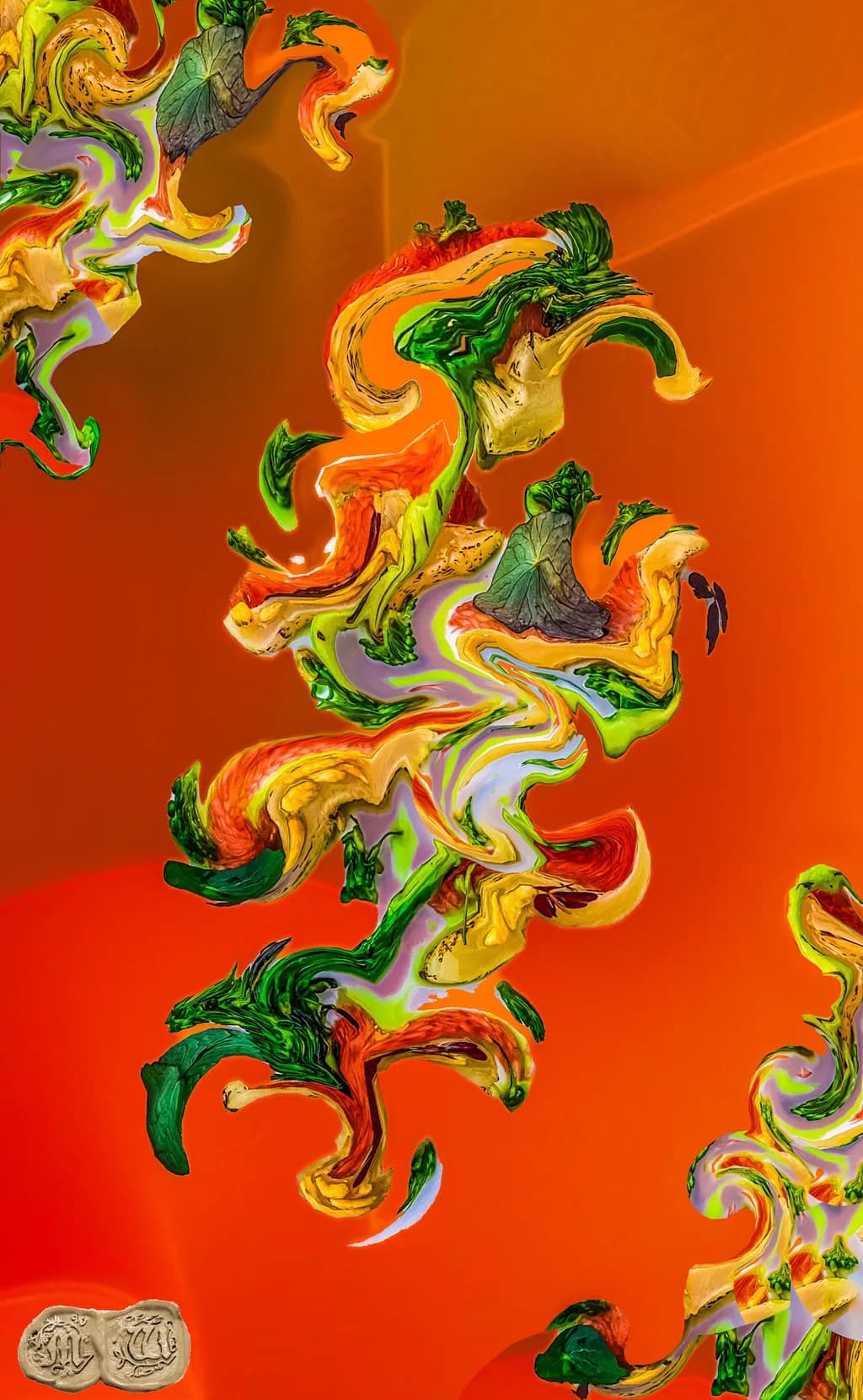 Vibrant Whirl: A Dance of Color and Form in Abstract Expressionism