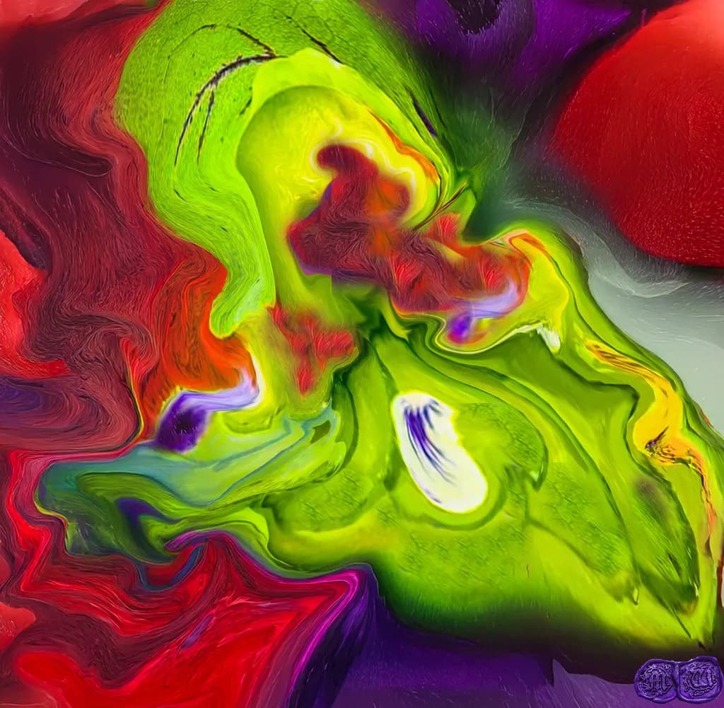 Vibrant Whirl: A Dance of Color and Emotion in Abstract Form
