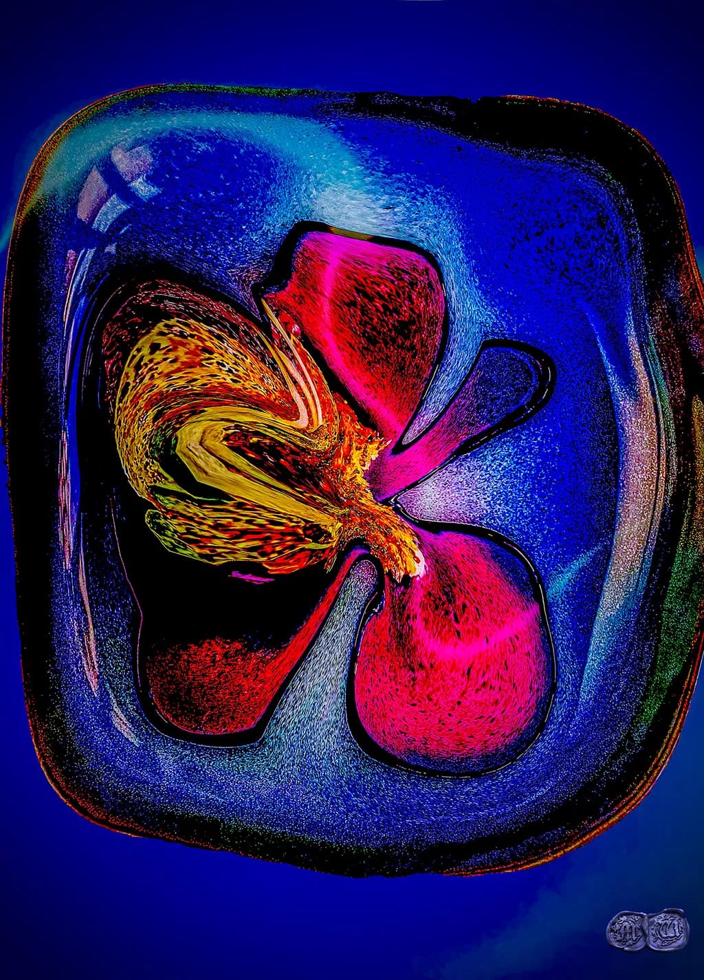 Vibrant Floral Swirl: A Colorful Abstract Journey Through Nature's Palette