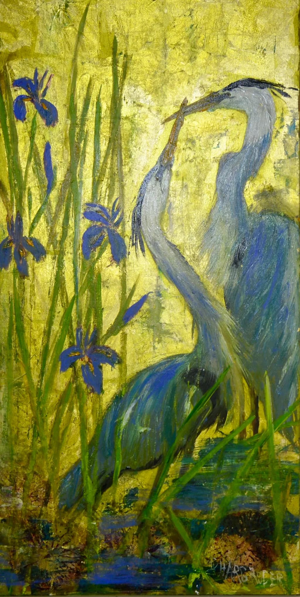 Blue Herons in Golden Stillness