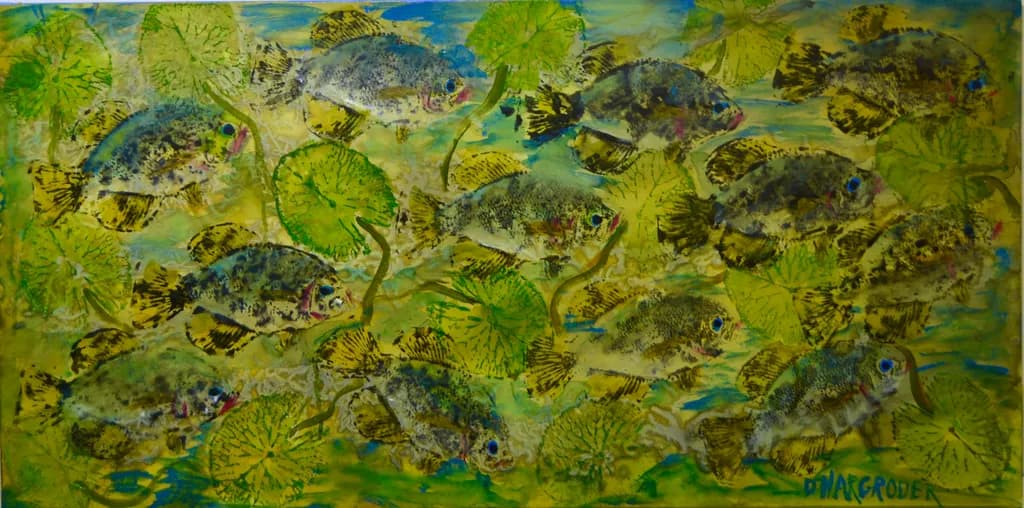 Underwater Harmony: A Dance of Fish Amongst Lush Greenery