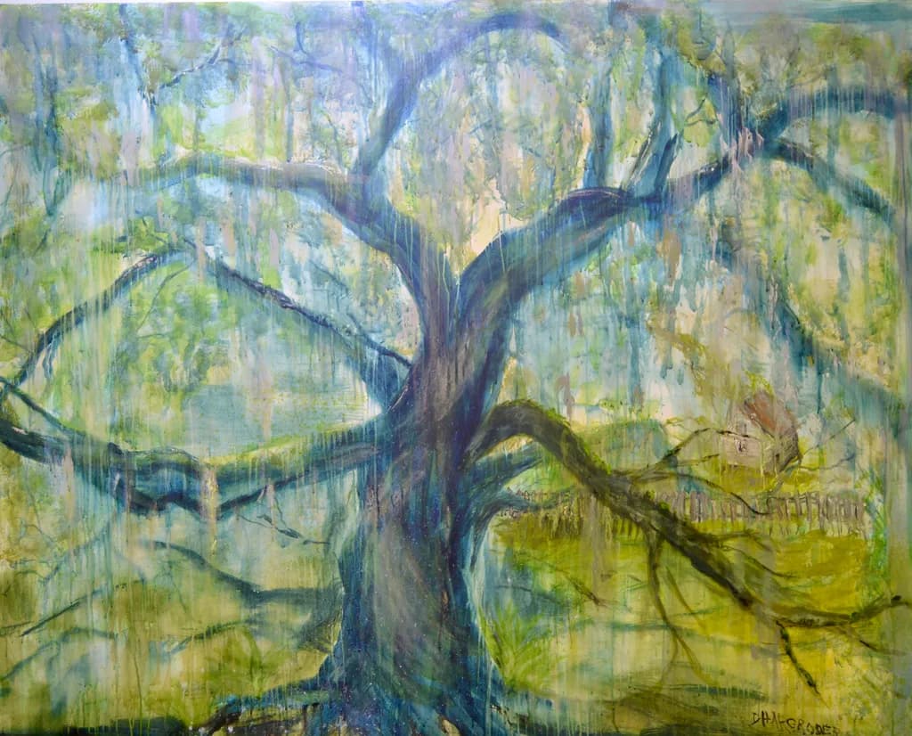 Whispers of Nature: An Abstract Journey Through the Heart of a Tree