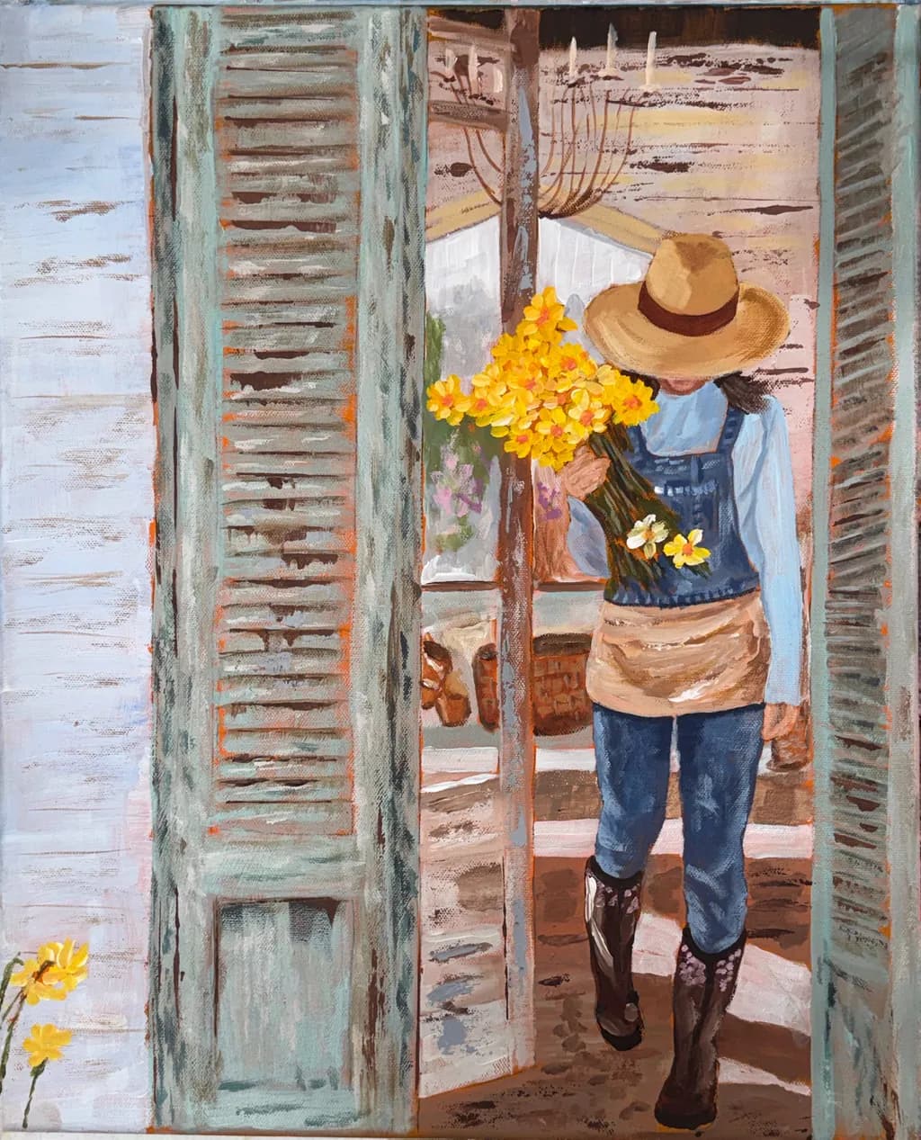 Sunlit Daffodils