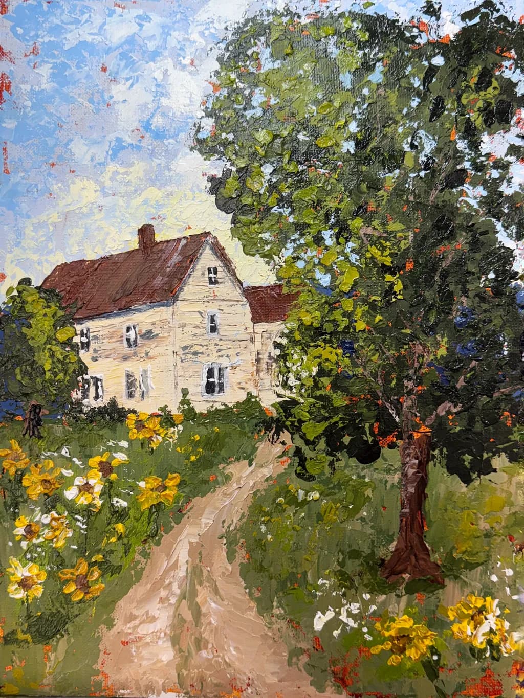 Sunlit Country Path