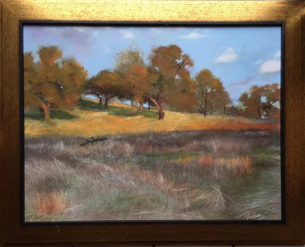 Whispers of Autumn: A Serene Landscape in Pastel Hues