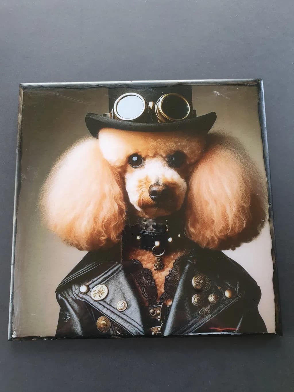 Whimsical Elegance: The Dapper Poodle in Steampunk Style