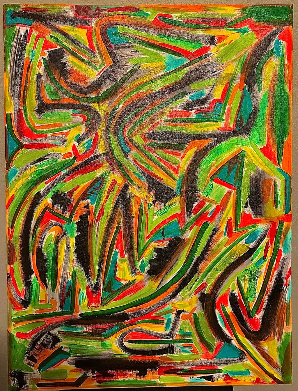 Vibrant Chaos: A Dance of Color and Form