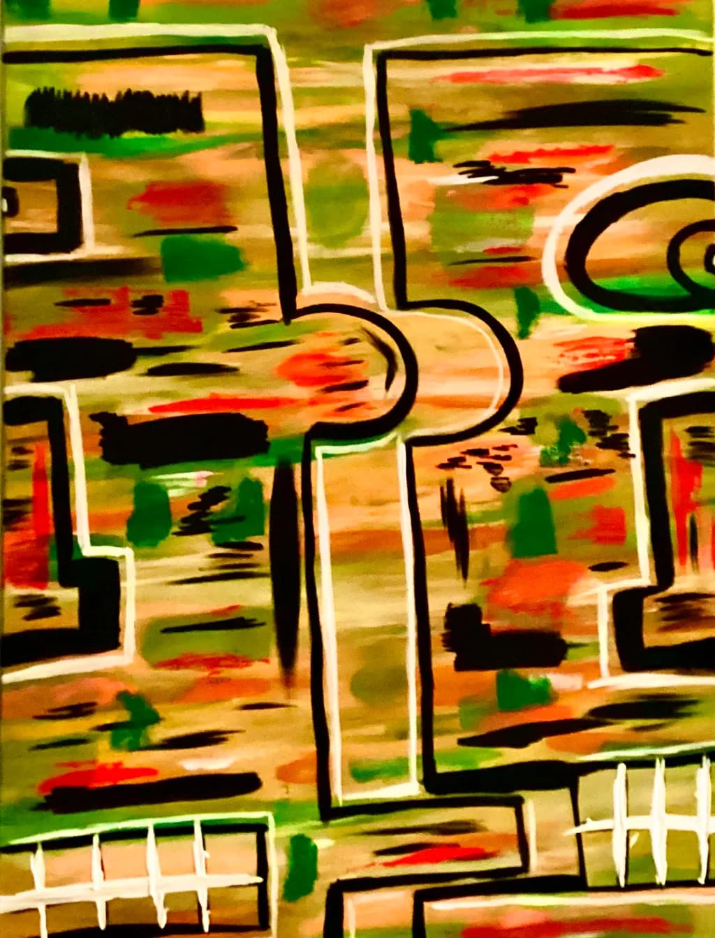 Vibrant Connections: An Abstract Exploration of Color and Form