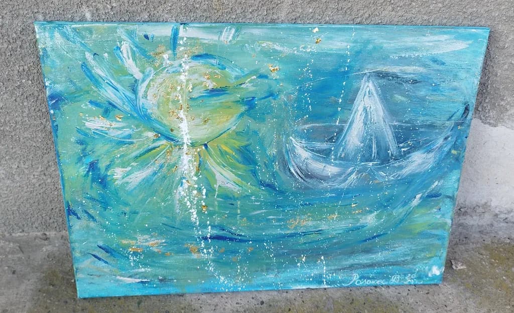 Whispers of the Sea: A Vibrant Journey Through Sunlit Waters and Sailboats