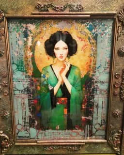 Emerald Kimono Portrait