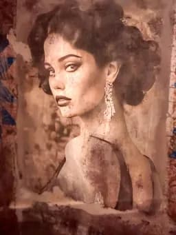 Sepia Collage Portrait