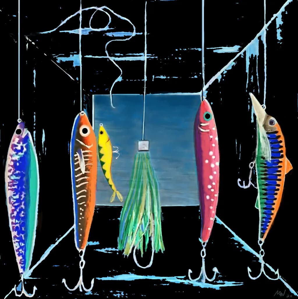 Lures of the Deep: A Colorful Dance of Fishing Dreams