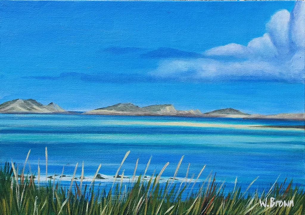 Serenity in Blue: A Tranquil Landscape of Ocean and Islands