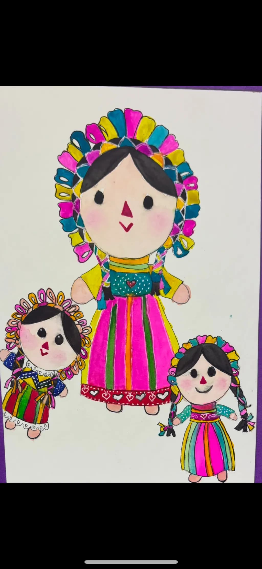 Colorful Celebration of Culture: Whimsical Dolls in Traditional Attire