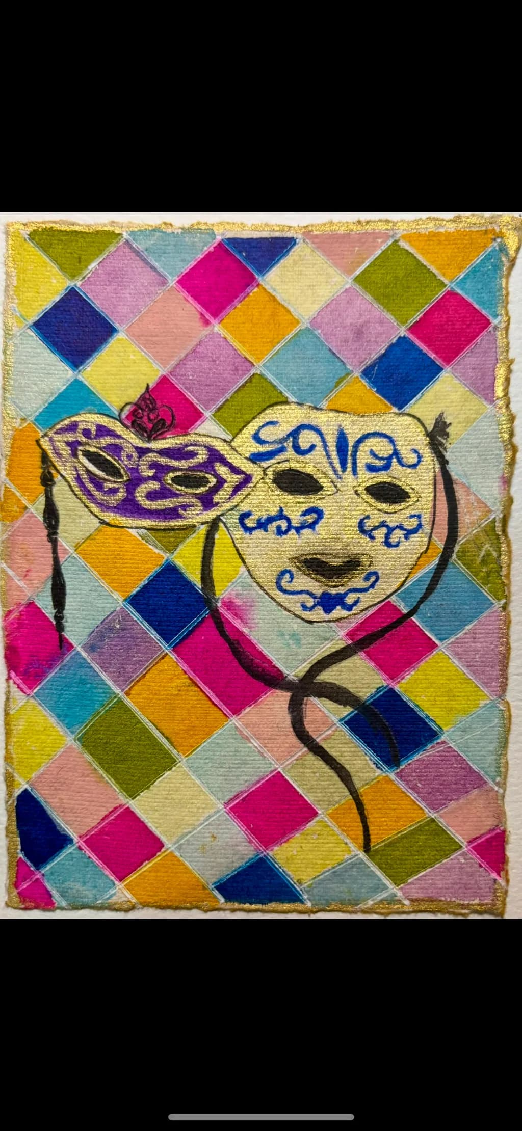 Whimsical Masquerade: A Dance of Color and Mystery