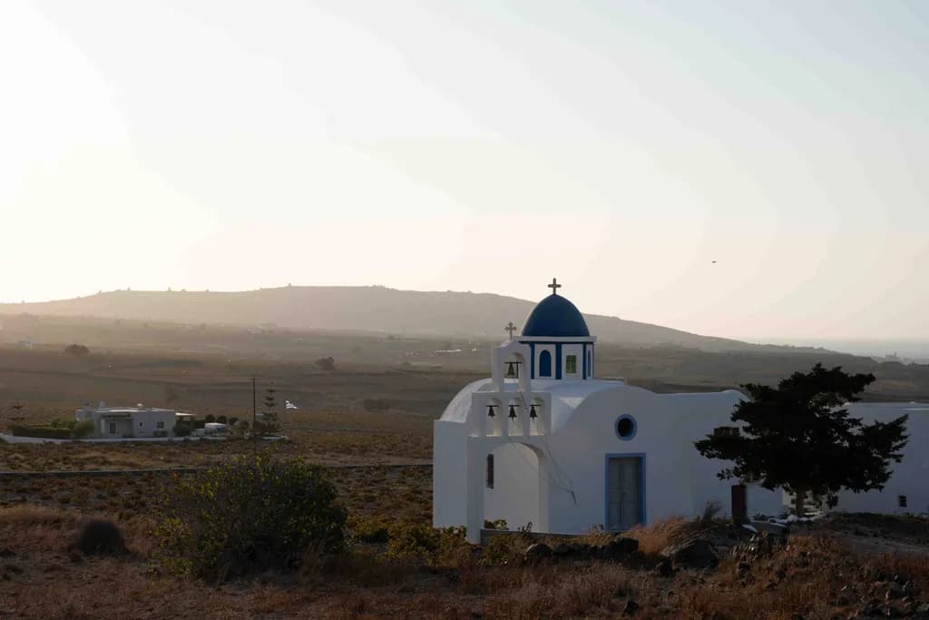 Whispers of Serenity: A Tranquil Greek Landscape at Dusk