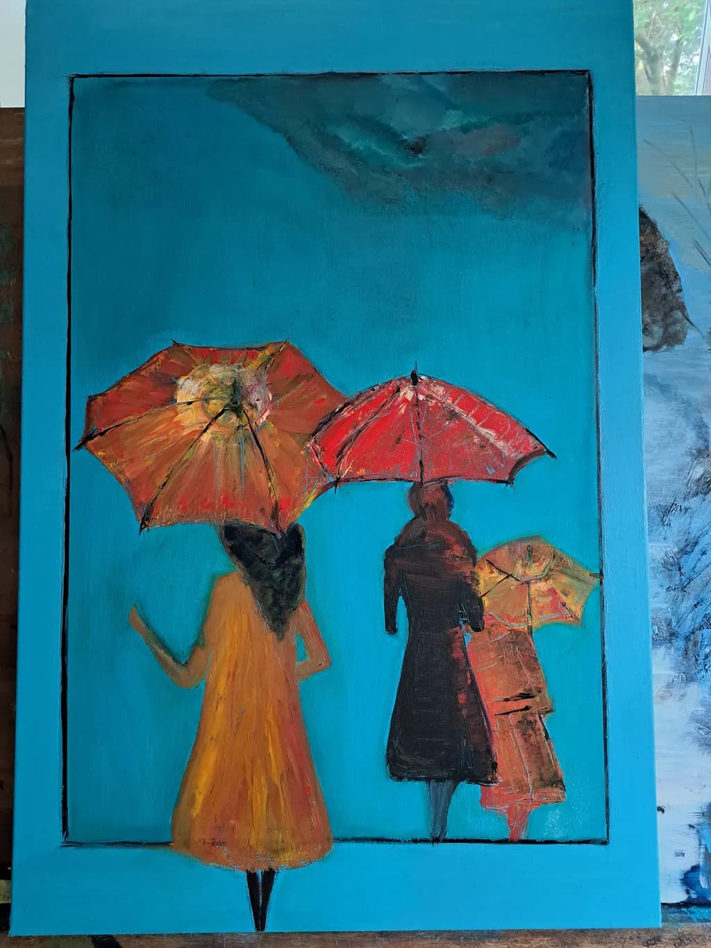 Umbrellas in the Rain: A Dance of Color and Emotion