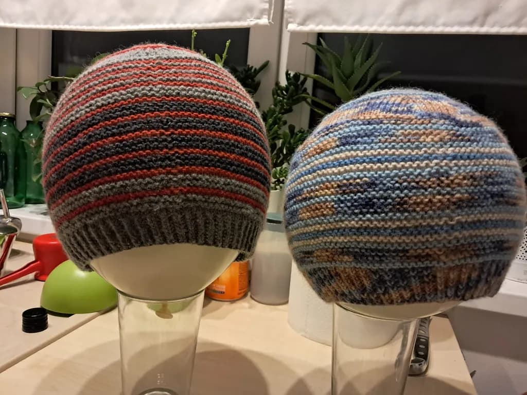 Striped Knit Caps