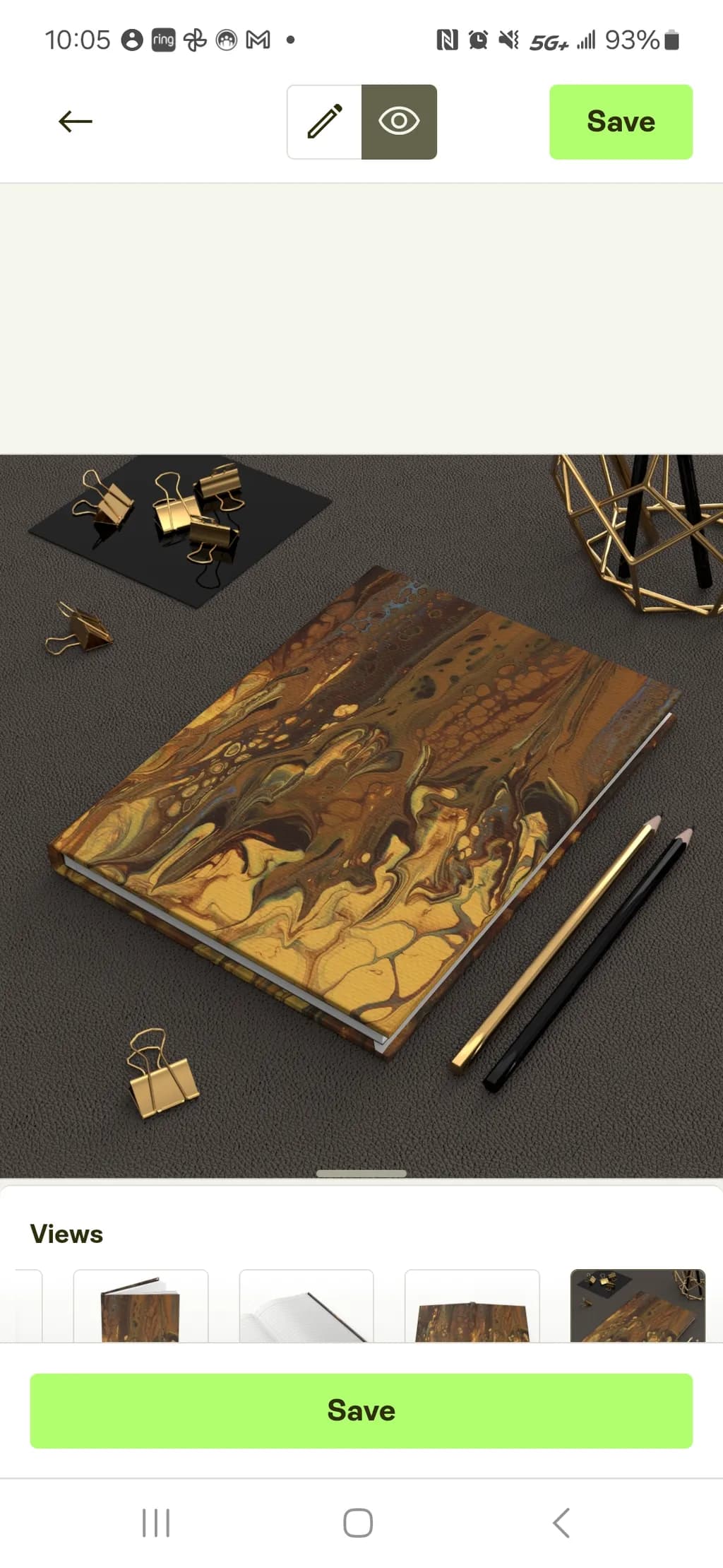 Golden Whispers: A Fluid Dance of Earthy Elegance in Abstract Artistry