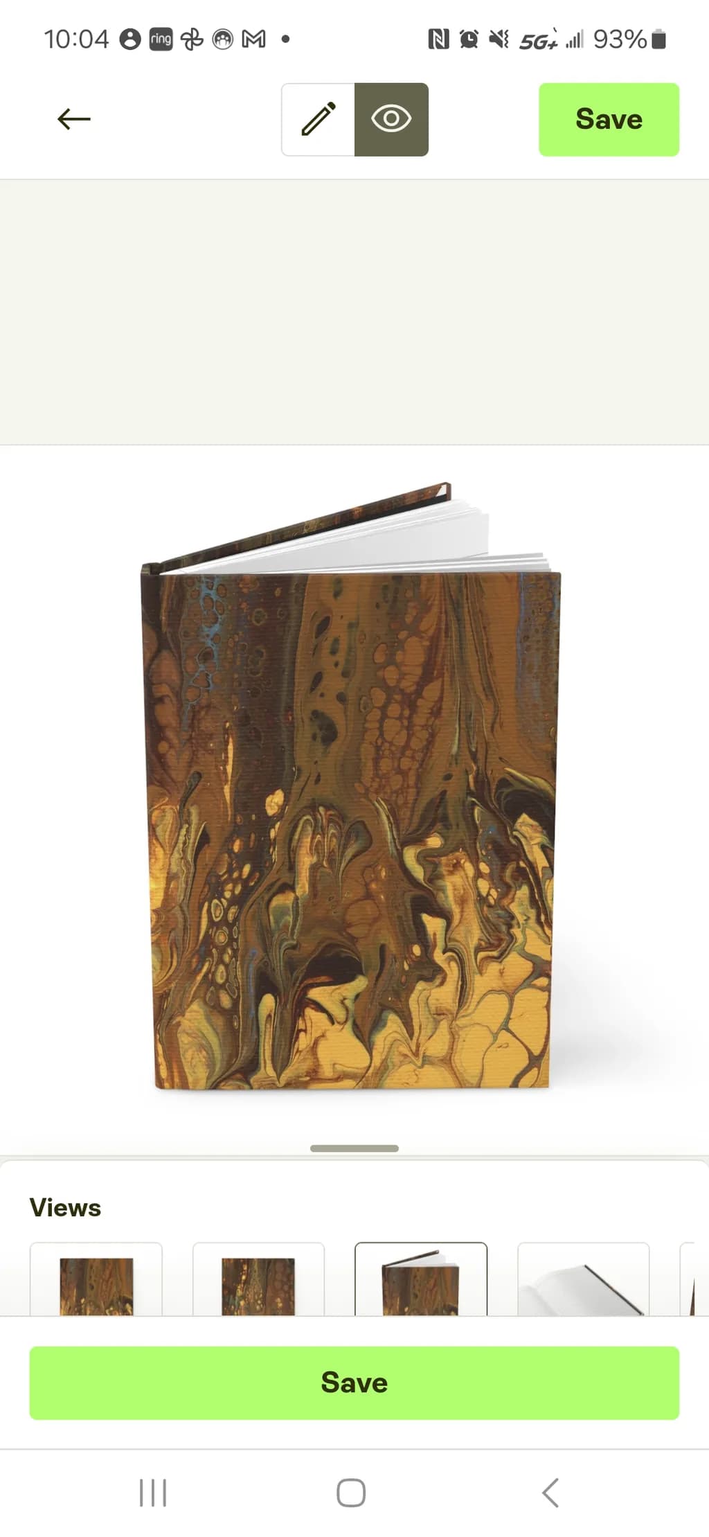 Golden Whispers: A Fluid Dance of Earthy Tones in Abstract Artistry