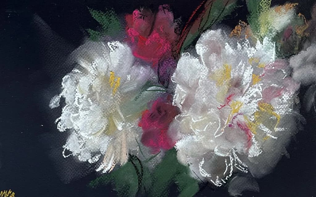 Soft Floral Painting: Colorful Flowers for Home Decor