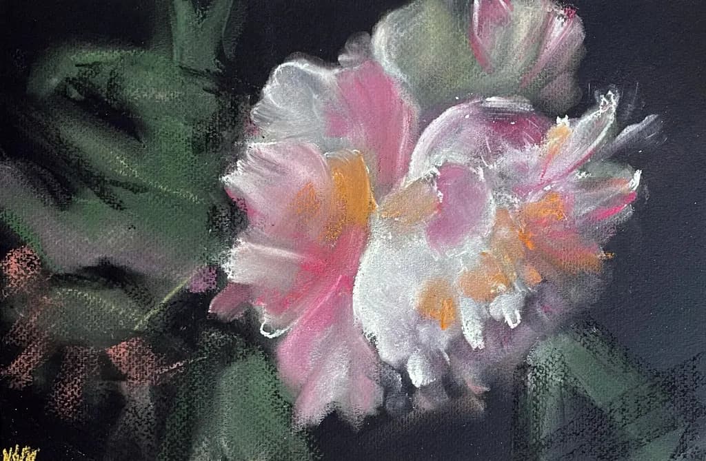Whispers of Bloom: A Serene Floral Embrace in Pastel Hues