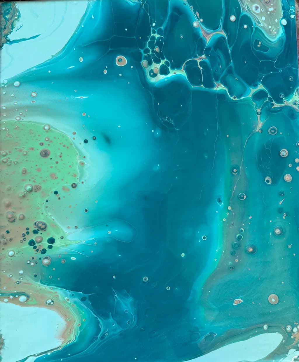 Oceanic Dreams: A Fluid Dance of Blue Textures and Abstract Colors