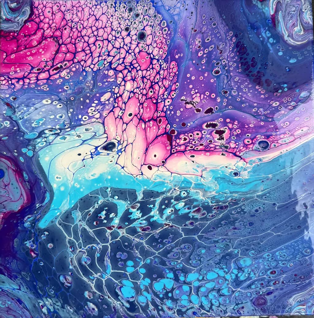 Vibrant Fluidity: A Dance of Colors in Abstract Harmony