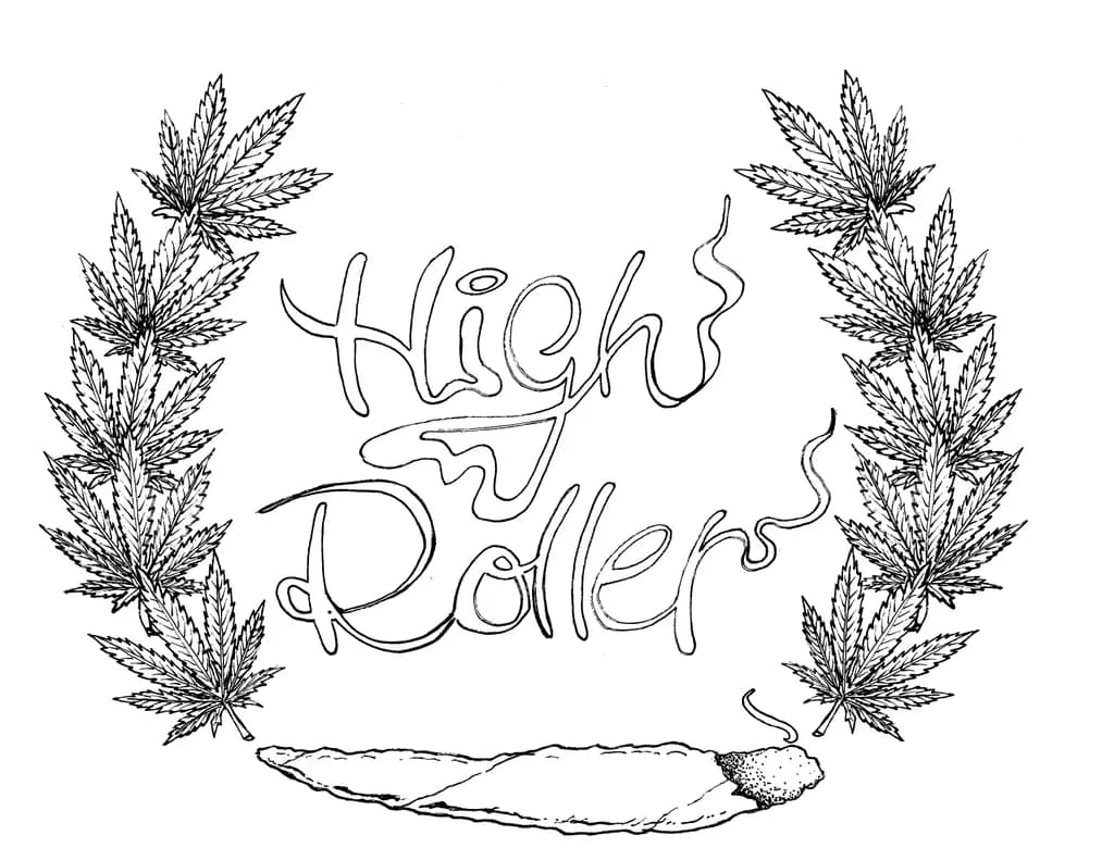 High Roller: A Whimsical Dance of Leaves and Smoke