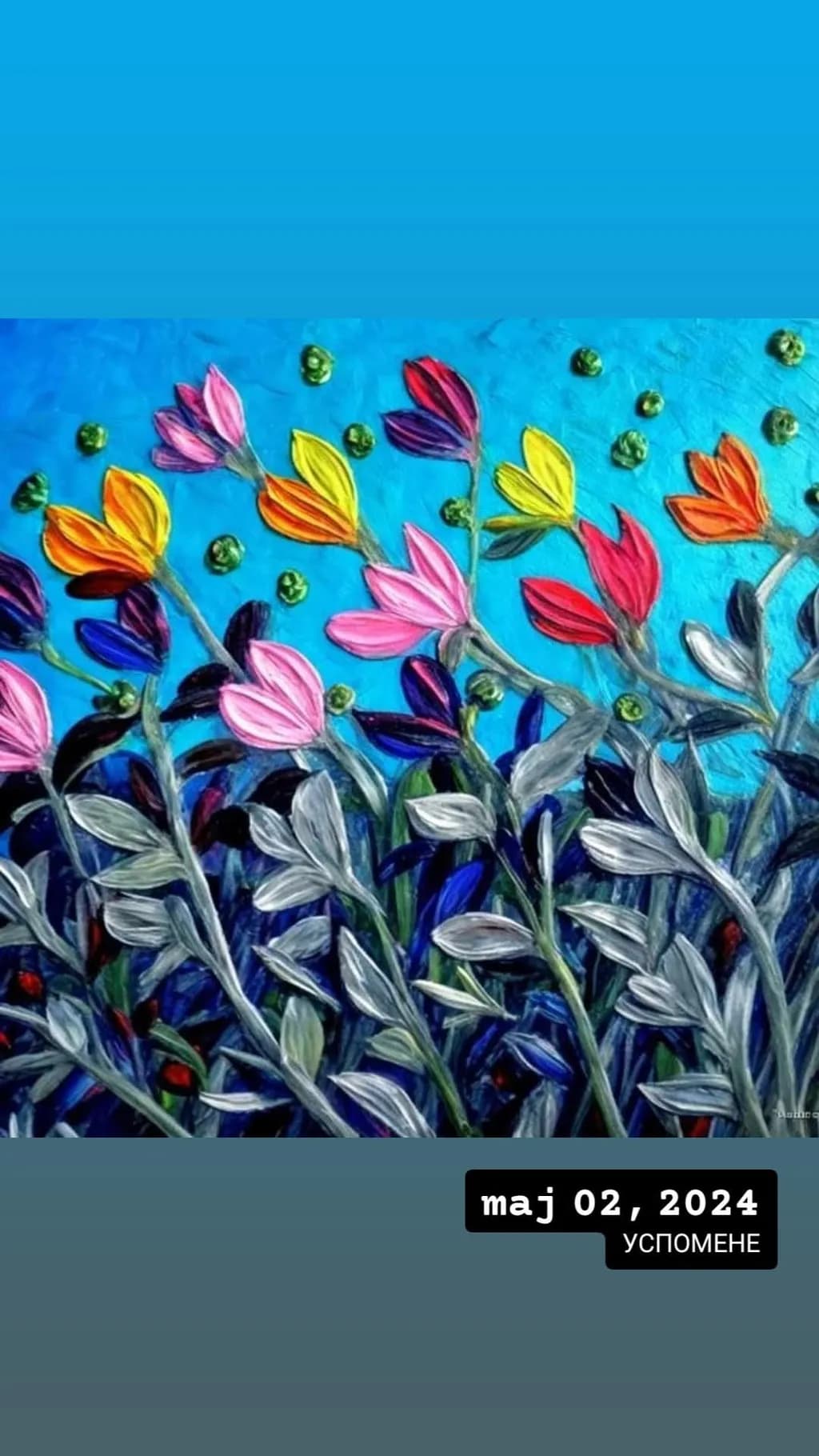 Whispers of Color: A Dance of Blossoms Beneath the Sky