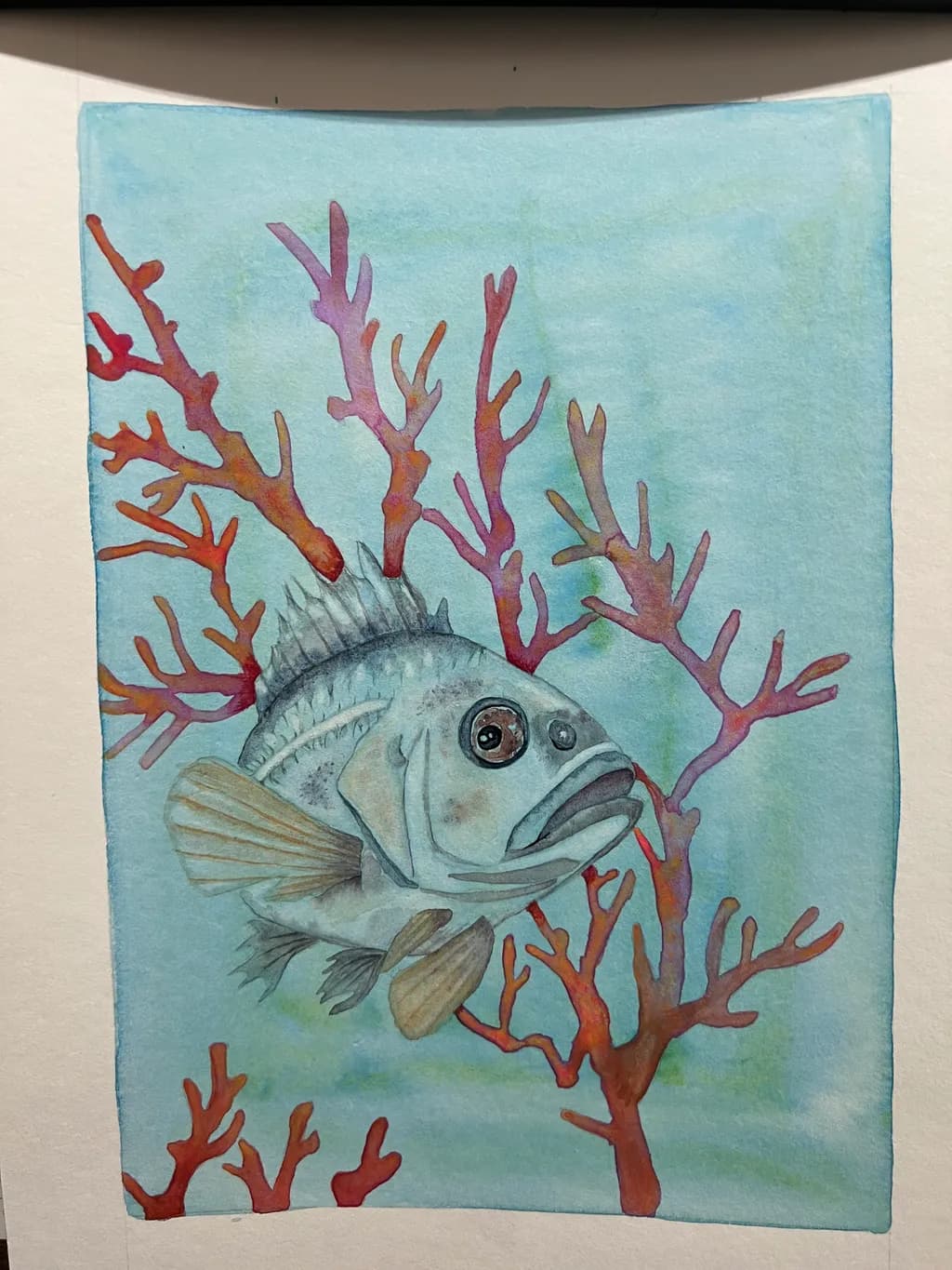 Coral Symphony: A Watercolor Journey Through Underwater Life