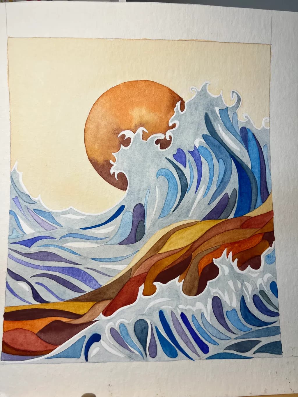 Ethereal Waves: A Dance of Color and Light at Sunset