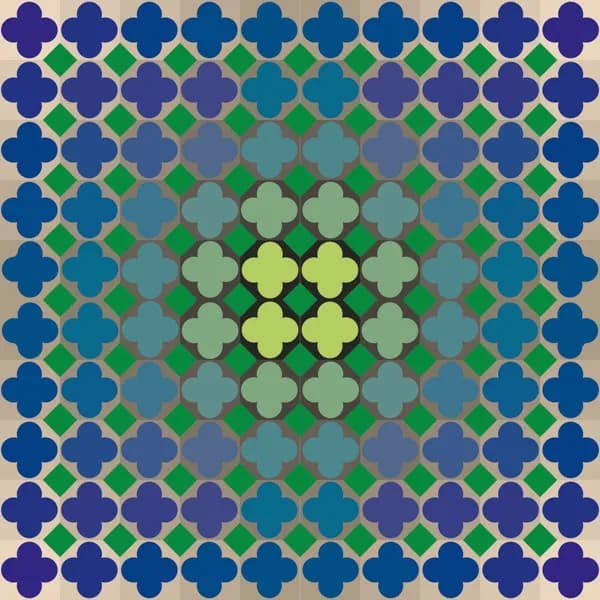 Harmonious Patterns: An Exploration of Color and Form in Abstract Op Art