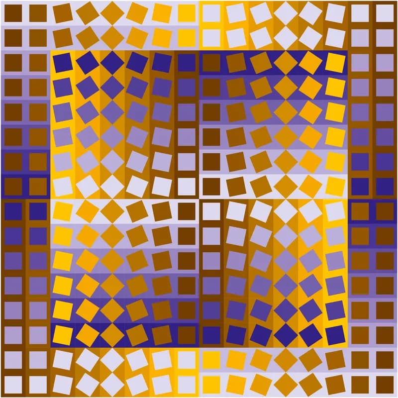 Dynamic Interplay: A Fusion of Color and Geometry in Abstract Op Art