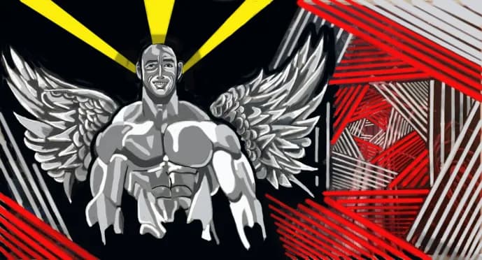 Celestial Strength: The Winged Guardian of Power and Light