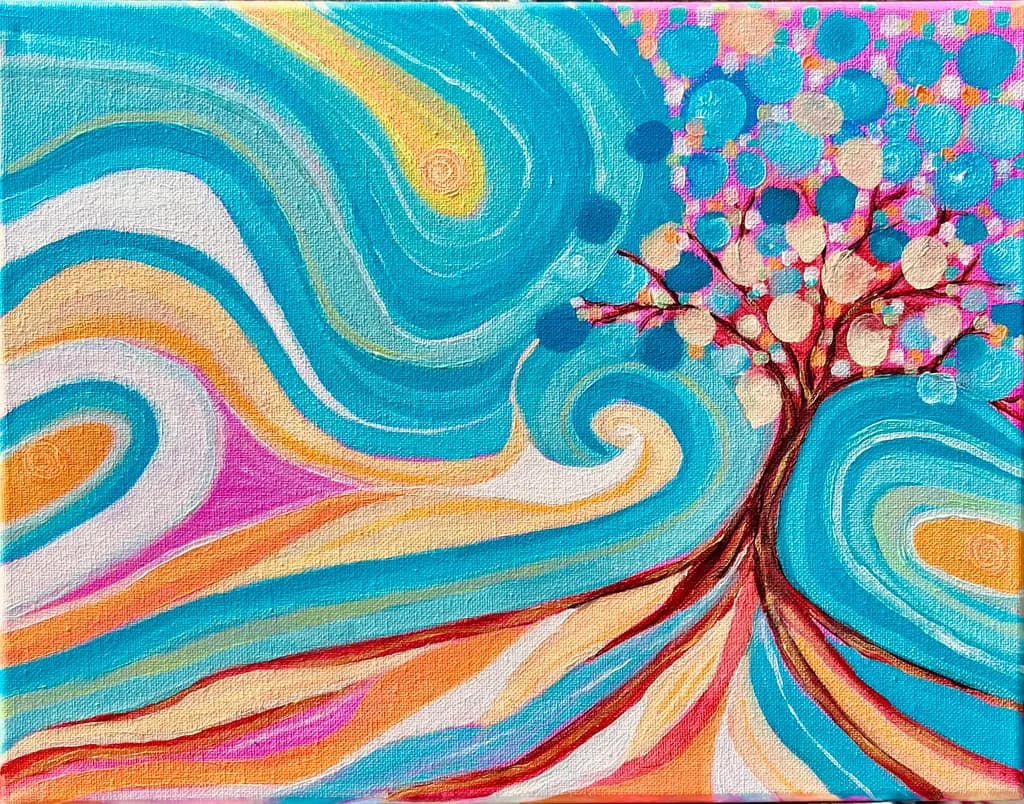 Whimsical Waves: A Dance of Color and Nature