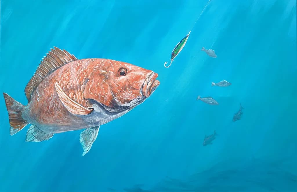 Beneath the Waves: A Striking Encounter with the Majestic Snapper