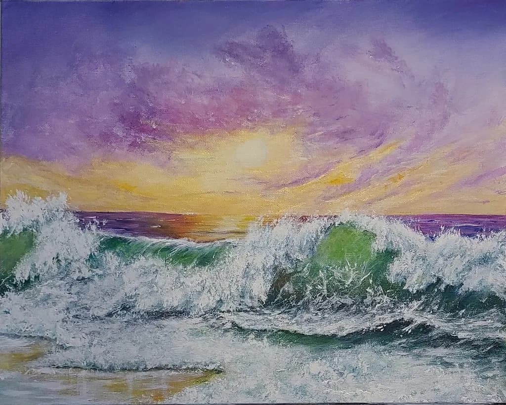 Whispers of the Ocean: A Serene Sunset Over Turquoise Waves