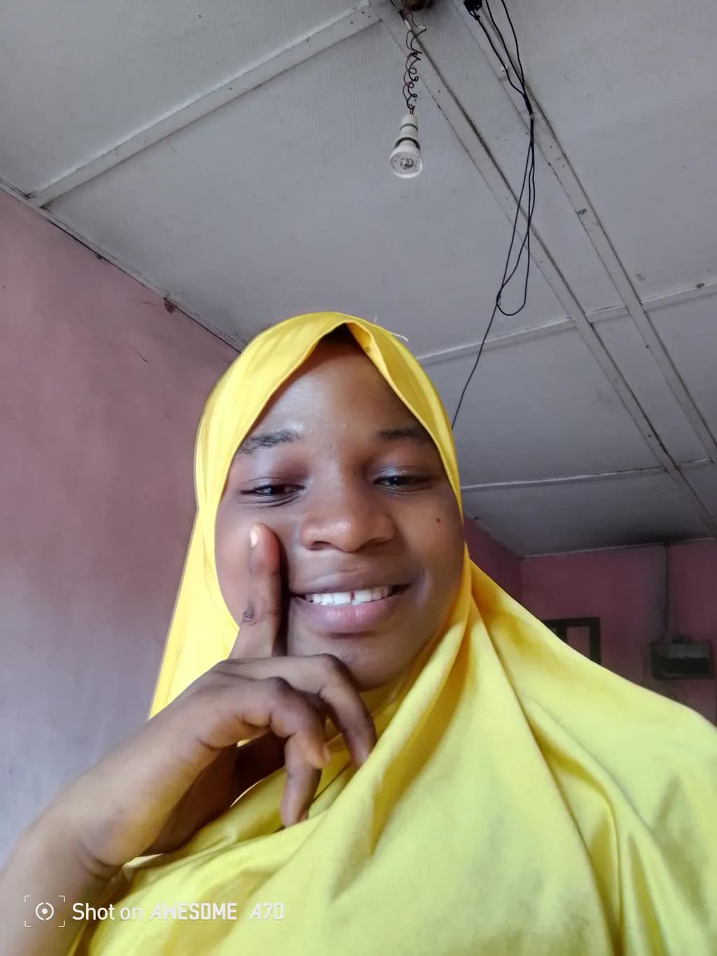 Radiant Joy: A Portrait of Serenity in Yellow