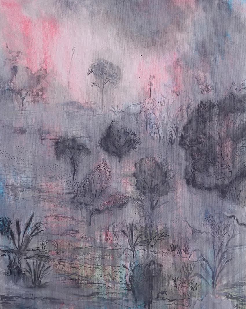 Whispers of a Monochrome Dreamscape: An Ethereal Journey Through Abstract Landscapes