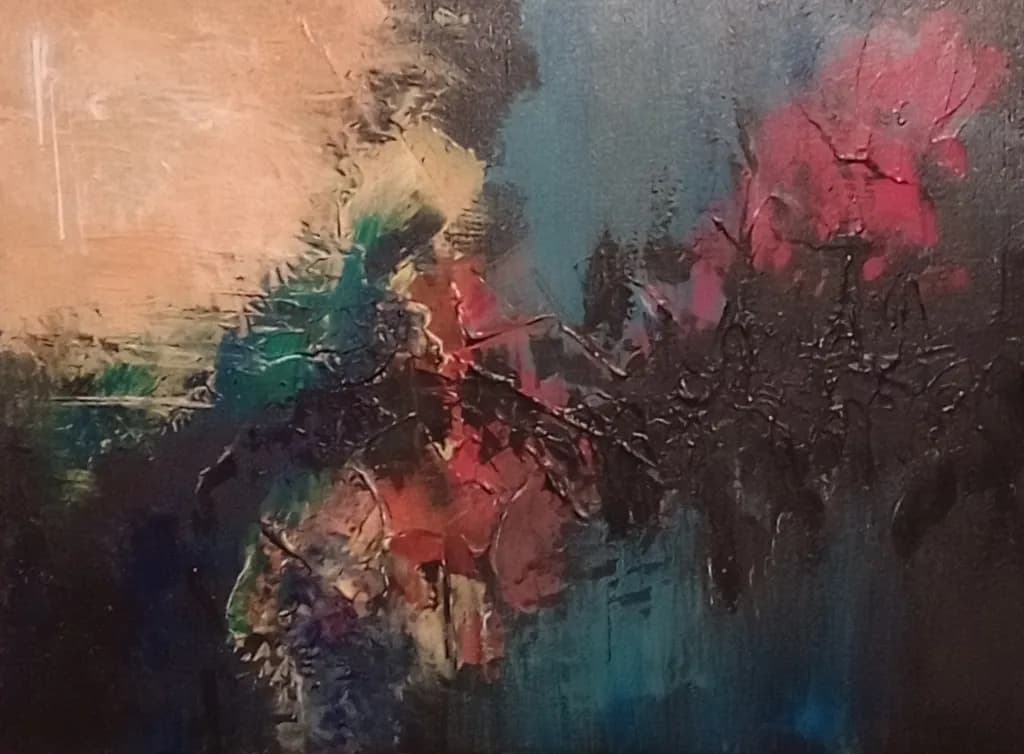 Vibrant Whispers: An Abstract Dance of Color and Texture