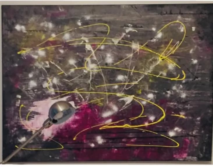 Cosmic Whispers: A Dance of Light and Color on Canvas