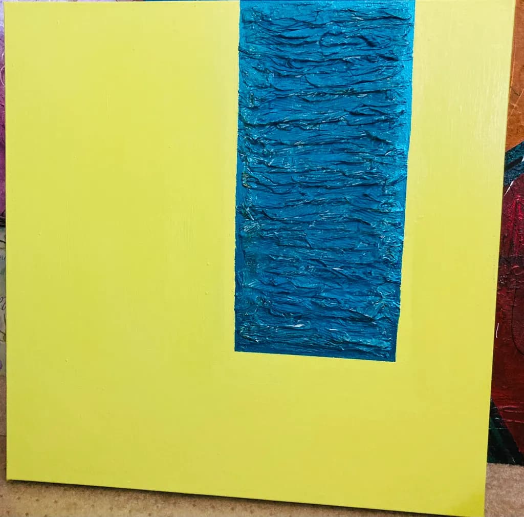 Vibrant Harmony: A Dance of Yellow and Blue Textures