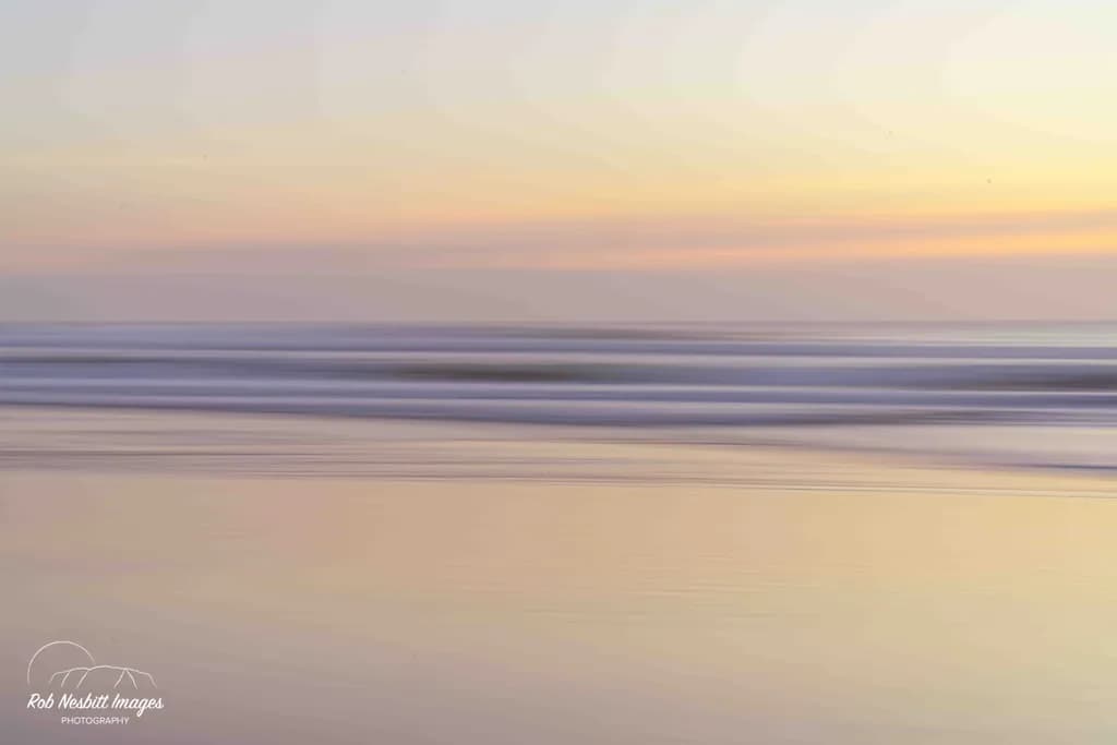 Whispers of the Coastal Dawn: A Serene Abstract in Pastel Hues